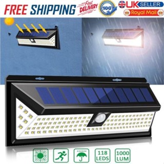 Led Motion Sensor Light Solar Powered Wall Lights Wireless Security Lamp Outdoor