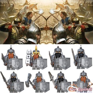 Pin ของเล่นฟิกเกอร์ The Hobbit Dwarf Durins folk Dáin II Ironfoot KT1040 The Lord Of The Rings 8 ชิ้น ต่อชุด