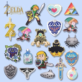 เข็มกลัดโลหะ รูป The Legend of Zelda Peripheral Enamel Lapel Pin Sky Sword Hylia Shield 19 สไตล์ ของขวัญ อุปกรณ์เสริม สําหรับเพื่อน