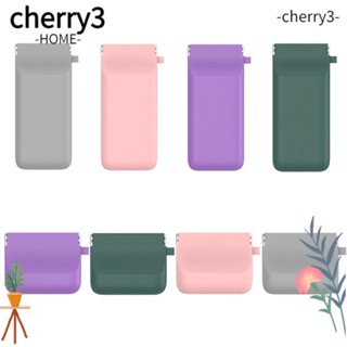 Cherry3 กระเป๋าซิลิโคน แบบพกพา สําหรับเก็บสายหูฟัง สายชาร์จ USB