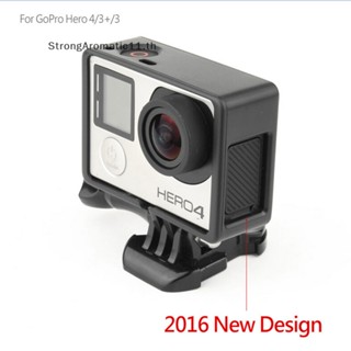 เคสเมาท์ขาตั้งกล้อง กรอบมาตรฐาน แข็งแรง สีดํา สําหรับ GoPro Hero 3 Hero 3+ Hero 4