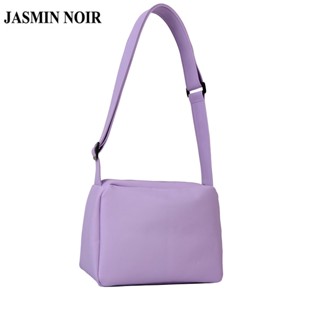 Jasmin NOIR กระเป๋าสะพายข้าง หนัง PU ทรงสี่เหลี่ยม เรียบง่าย สําหรับผู้หญิง