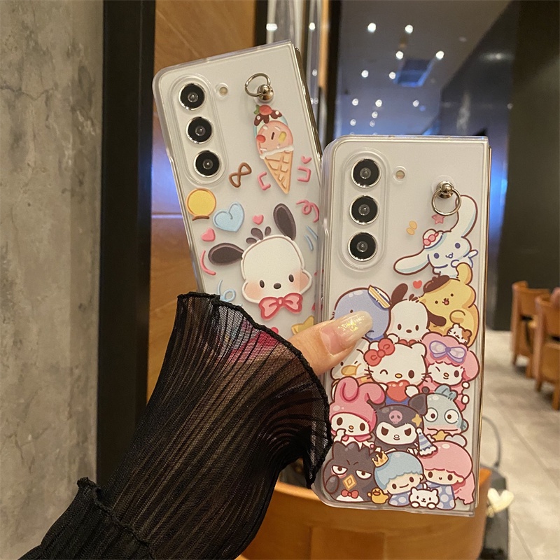 Samsung Galaxy Z FOLD8 Ultra FOLD7 รวมทุกอย่าง Hard Shock-Resistant เคสโทรศัพท์ galaxy z fold6 fold5 fold4 fold3 fold2 การ์ตูนลูกสุนัข PC เคสป้องกัน