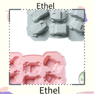 Ethel1 แม่พิมพ์ซิลิโคน รูปรถยนต์ สีชมพู และสีฟ้า 17*9.9*1.6 ซม. สําหรับทําเค้กช็อคโกแลต 2 ชิ้น