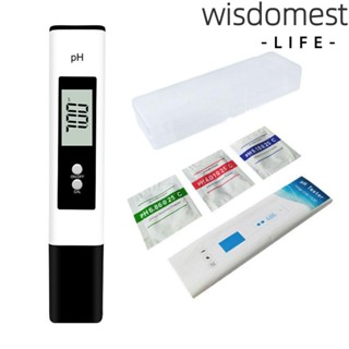 Wisdomest เครื่องทดสอบค่า PH พลาสติก 0.00~14.00 ดิจิทัล PH แม่นยํา 0.01PH สีขาว 0.01 PH ความแม่นยําสูง สําหรับสระว่ายน้ํา