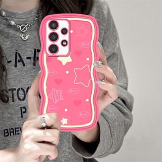 Hostr เคสโทรศัพท์มือถือ TPU ลายดาว สีชมพู สําหรับ Samsung A24 A14 A04 A04E M23 A13 A03S A53 A73 A33 A02 A50S A30S A23 A22 A21S A12 A02S A11 A51 A30 A52 M12 A71 A53 A32