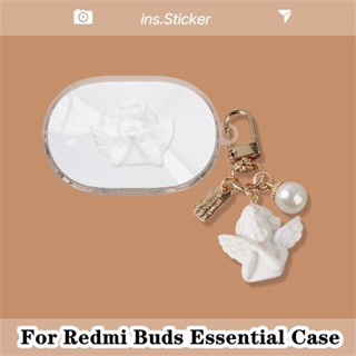 【Trend Front】เคสหูฟัง แบบนิ่ม ประดับโบว์ และนางฟ้า สามมิติ สําหรับ Redmi Buds Essential