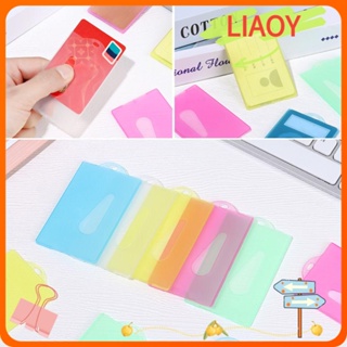 Liaoy กระเป๋าสตางค์พลาสติกใส ขนาดเล็ก สําหรับใส่บัตรเครดิต 10 ชิ้น