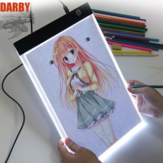 Darby แผ่นคัดลอกลายอะคริลิค Led ขนาด A4 หรี่แสงได้ 3 ระดับ ขนาด A4 สีโปร่งใส สําหรับเด็ก