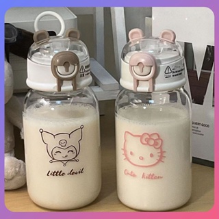 ☛ 600ml Sanrio Straw Water Cup Cute Kt Pochacco คุณภาพสูงป้องกันการรั่วขวดน้ำพลาสติกความจุขนาดใหญ่ Water Cup Gift srlive