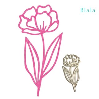 Blala แผ่นแม่แบบโลหะ ตัดลายดอกโบตั๋น DIY สําหรับตกแต่งสมุด แสตมป์ 1 ชุด