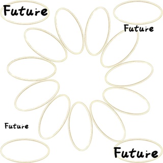 Future จี้กรอบทองเหลือง กลวง สีทอง สําหรับทําเครื่องประดับ DIY