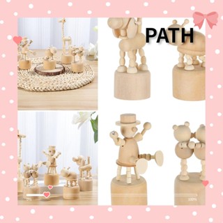 Path ฟิกเกอร์ไม้ รูปสัตว์ สําหรับตกแต่งชั้นวางหนังสือ DIY