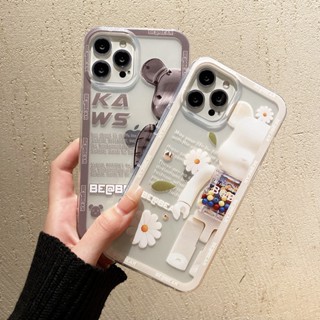 เคสโทรศัพท์มือถือ ซิลิโคนใส กันกระแทก ลายหมี สําหรับ Realme 11 10 9 8 7 X7 Pro Plus 9i 8i