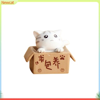 {Newcat} กล่องเรซิ่น รูปการ์ตูนแมวน่ารัก ขนาดเล็ก สําหรับตกแต่งบอนไซ