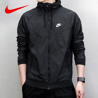 [ขายดี พร้อมส่ง] Nike เสื้อแจ็กเก็ตลําลอง ผ้าทอ ทรงหลวม ของแท้ 100% แฟชั่นสําหรับผู้ชาย