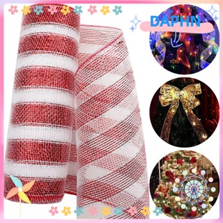 Daphs พวงหรีดคริสต์มาส สีแดง และสีขาว สําหรับตกแต่งต้นคริสต์มาส DIY