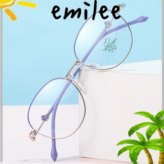 Emilee แว่นตาโลหะ ป้องกันสายตา เบาพิเศษ สวมใส่สบาย แฟชั่นสําหรับเด็กผู้ชาย และเด็กผู้หญิง