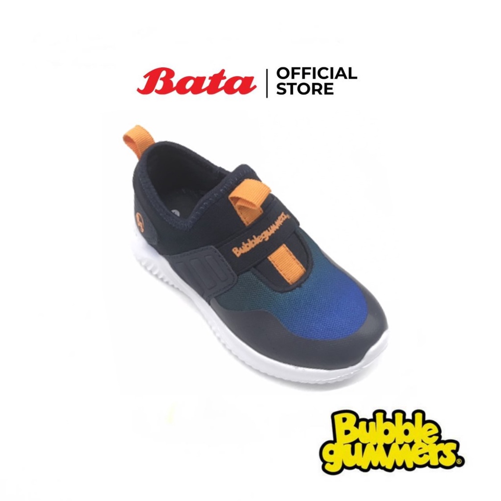 Bata บาจา Bubble Gummers รองเท้าผ้าใบสนีกเกอร์แบบสวม ดีไซน์เท่ห์ น้ำหนักเบา สำหรับเด็กผู้ชาย สีกรมท่า รหัส 1419949