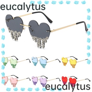 Eucalytus1 แว่นตากันแดด รูปหัวใจ เหมาะกับปาร์ตี้ฮาโลวีน สําหรับผู้หญิง