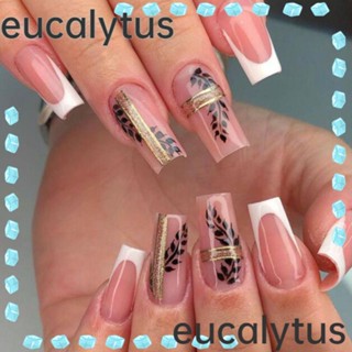 Eucalytus1 เล็บปลอม แบบเต็มหัว ทรงสี่เหลี่ยม สําหรับตกแต่งเล็บ