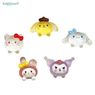 SANRIO Bdgf ตุ๊กตาการ์ตูน Hello Kitty Cinnamon Kuromi เรืองแสง ขนาดเล็ก สําหรับตกแต่งบ้านตุ๊กตา 2 ชิ้น