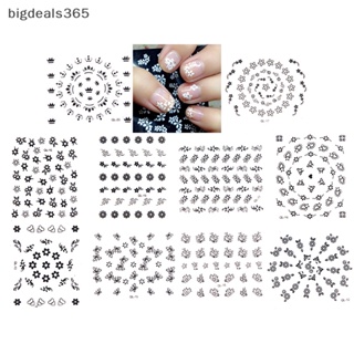 [bigdeals365] ใหม่ พร้อมส่ง สติกเกอร์ ลายดอกไม้ 3D สําหรับติดตกแต่งเล็บ 30 แผ่น