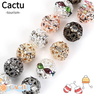 Cactu ลูกปัดดิสโก้ พลอยเทียม ทรงกลม คละสี 8 มม. สําหรับทําเครื่องประดับ สร้อยคอ DIY 200 ชิ้น