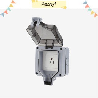 Pdony ซ็อกเก็ตพาวเวอร์ US พลาสติกทองแดง กันน้ํา IP66 AC110-250V 15A IP66 แบบพกพา สีขาว