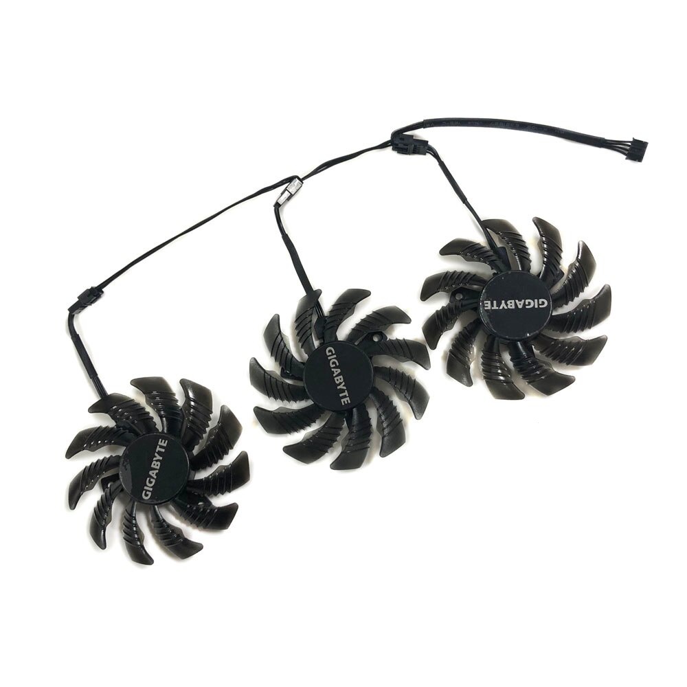 ชุด 3 ชิ้น 75 มม. T128010SU Video RX 5600 5700 XT GPU cooler สําหรับพัดลมการ์ดกราฟิก GIGABYTE RX5700