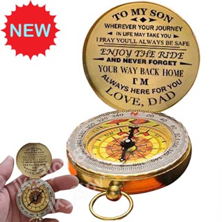 2023 Engraved Dad To Son Enjoy The Ride Compass Exquisite Vintage Compass Gifts