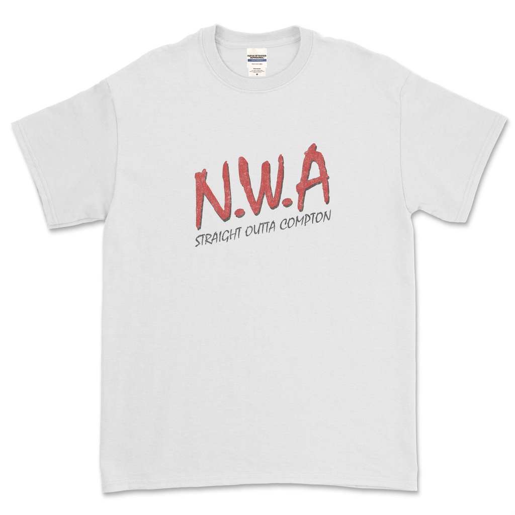 อ่อนนุ่ม 6 เสื้อยืด ลายโลโก้ Nwa