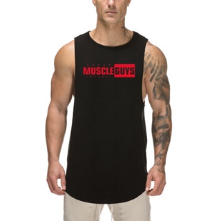 Muscleguys ฤดูร้อน แบรนด์ใหม่ ยิม กีฬา เพาะกาย แห้งเร็ว ฟิตเนส ตาข่าย แฟชั่น ระบายอากาศ เท่ เสื้อแขนกุด