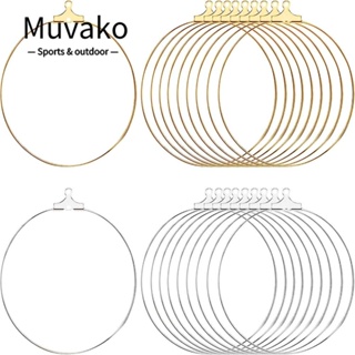 Muvako ห่วงต่างหู 40 มม. 2 สี สําหรับทําเครื่องประดับ 100 ชิ้น