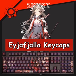 Eyjafjalla Keycaps Cherry Profile Arknights PBT Dye Sub คีย์บอร์ดเชิงกล Keycap