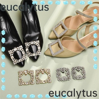 Eucalytus1 คลิปคริสตัล พลอยเทียม สําหรับหนีบรองเท้าเจ้าสาว งานแต่งงาน 1 คู่