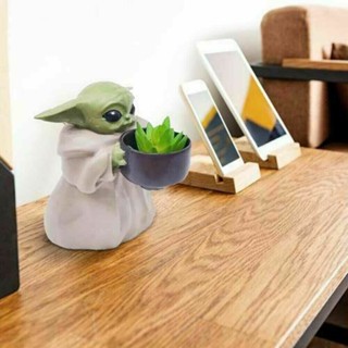  Mandalorian "Yoda Baby Flower Pot Yoda Baby Doll Decoration Office Decoration