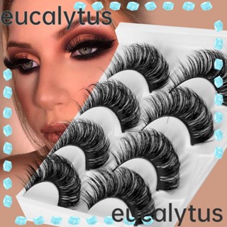 Eucalytus1 ขนตาปลอม ขนมิงค์เทียม รูปตัว D ใช้ซ้ําได้ 4 คู่