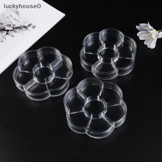 Luckyhouse0^^ กล่องพลาสติกใส 7 ช่อง สําหรับใส่อัญมณีตกแต่งเล็บ