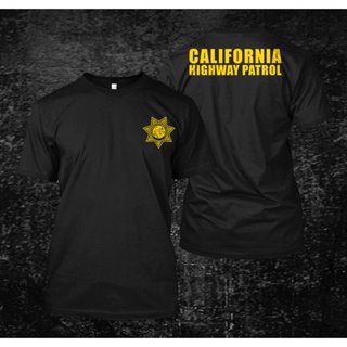 เสื้อยืด พิมพ์ลาย California Highway Patrol แบบกําหนดเอง ด้านหน้า และด้านหลัง