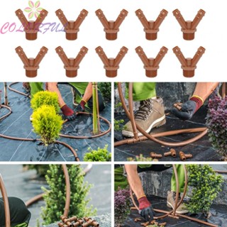 【COLORFUL】Tee Connectors 3/4 Male Thread Garden Drip Irrigation System Plastic