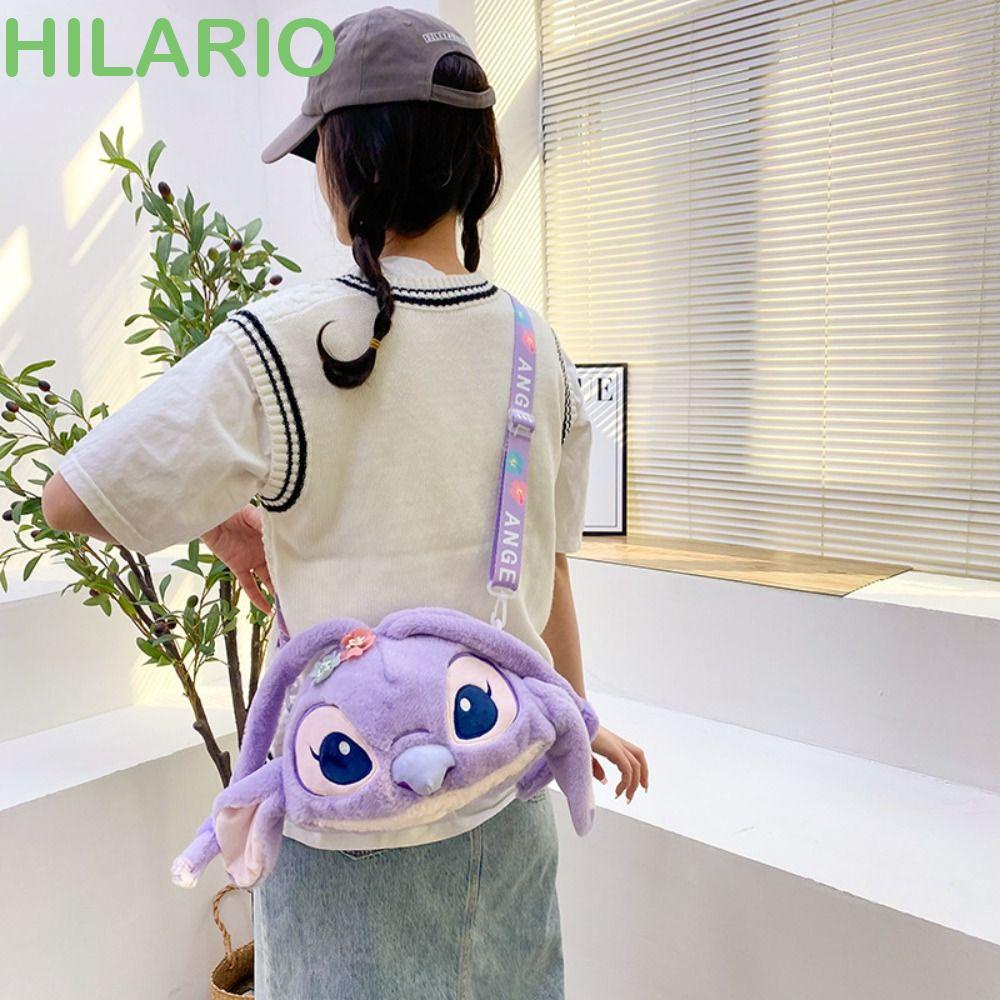 Hilario กระเป๋าสะพายไหล่ ลายการ์ตูน Stitch น่ารัก ขนาดใหญ่ สําหรับกลางแจ้ง