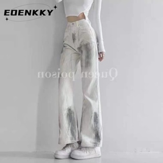 EOENKKY กางเกงขายาว กางเกงยีสน์ผู้หญิง ทรงหลวม ๆ ตรง Retro Hip Hop Pants 2023 NEW Style  Unique สวยงาม Beautiful ทันสมัย A97L0QB 36Z230909