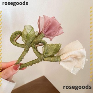 Rosegoods1 กิ๊บติดผม ผ้าชีฟอง รูปดอกทิวลิป ดอกไม้ น้ําหนักเบา แฟชั่นสําหรับผู้หญิง