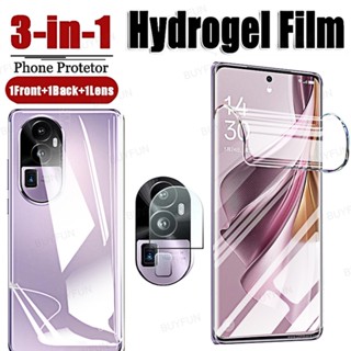 3In1 Soft Front Hydrogel Film Back Screen Protector For Oppo Reno10 Reno 10 Pro Plus global lens film