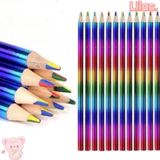 Lilac ดินสอไม้ สีรุ้ง หลากสี 180*7.2 มม. 48 ชิ้น