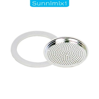 [Sunnimix1] แหวนซีลปะเก็น พร้อมตัวกรองอลูมิเนียม ปะเก็นแหวนรอง ยืดหยุ่น แบบพกพา แบบเปลี่ยน สําหรับหม้อ เครื่องชงกาแฟ