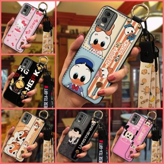 Anti-knock Durable Phone Case For Nokia C32 protective Waterproof Cartoon Wrist Strap Cute Dirt-resistant Soft case ring