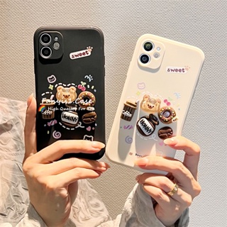 เคสป้องกันโทรศัพท์มือถือ TPU ลายหมีน่ารัก สําหรับ OPPO A17 A16 A15 A57 A54 A5S A3S A53 A33 A32 A9 A5 A31 A92 A52 A72 A93 A94 A78 A95 A97 A76 A96 Reno 5 6 7 Pro 8T