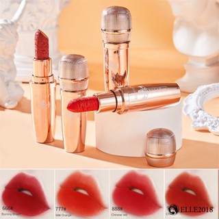 XRoland Cool Microphone Embossed Lipstick ไม่ใช่เรื่องง่ายที่จะถอดแต่งหน้าติดทนนาน Non-stick Cup Matte Moisturizing Lip Glaze Creative Lip Makeup 【elle20181_th】